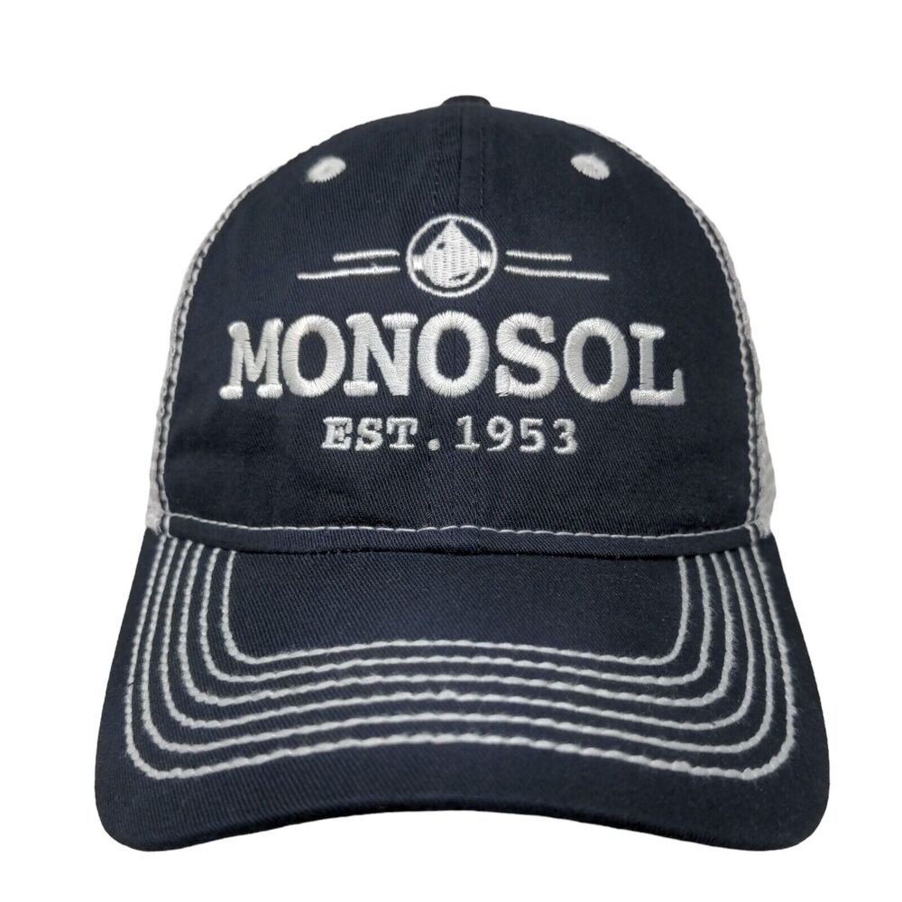 Paramount Apparel Men's Strapback Mesh Back Hat Blue OSFA Embroidered Monsol
